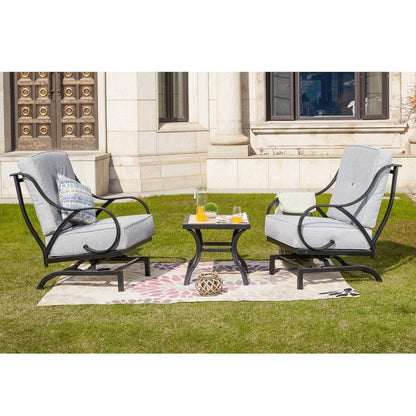 PATIO FESTIVAL 3-Piece Outdoor Conversation Seating Group with Cushions