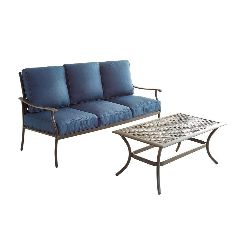 PATIO FESTIVAL 3-Seater Outdoor Sofa with Coffee Table Set