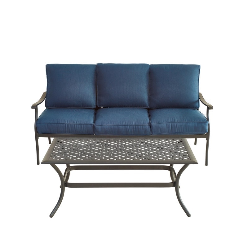 PATIO FESTIVAL 3-Seater Outdoor Sofa with Coffee Table Set