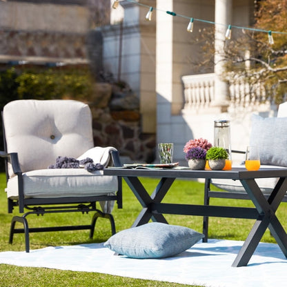 PATIO FESTIVAL 4-Piece Outdoor Sofa Seating Group with Cushions