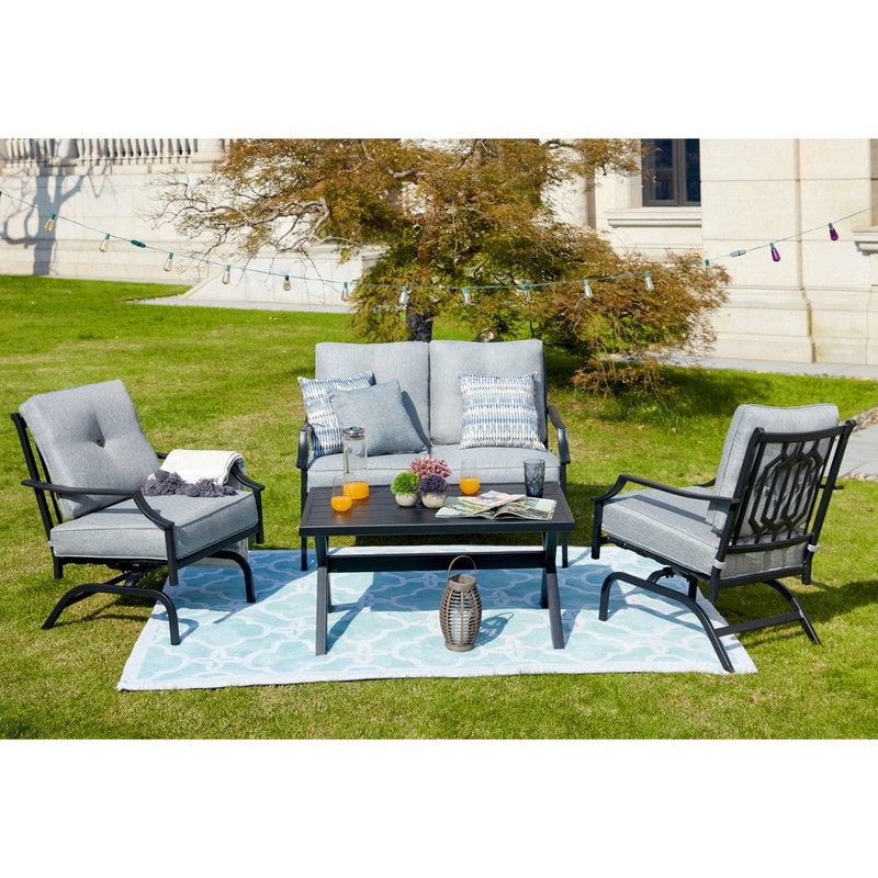 PATIO FESTIVAL 4-Piece Outdoor Sofa Seating Group with Cushions