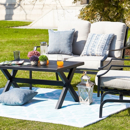 PATIO FESTIVAL 4-Piece Outdoor Sofa Seating Group with Cushions