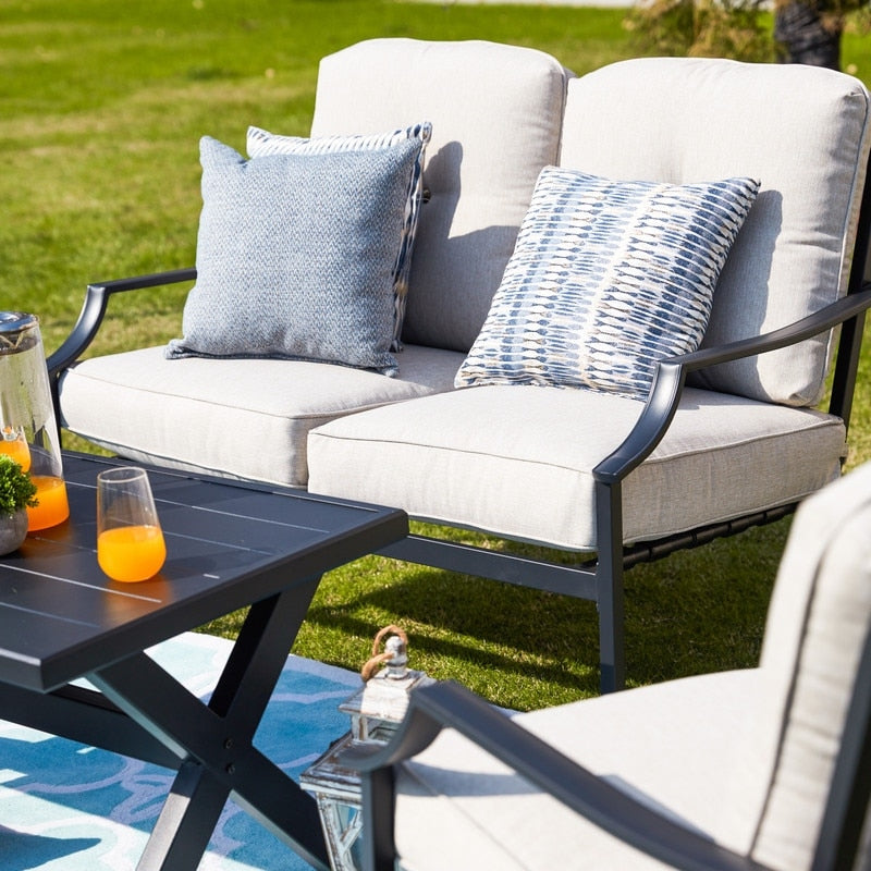 PATIO FESTIVAL 4-Piece Outdoor Sofa Seating Group with Cushions