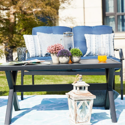 PATIO FESTIVAL 4-Piece Outdoor Sofa Seating Group with Cushions