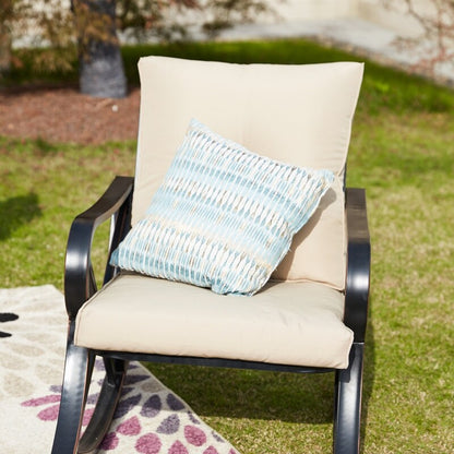PATIO FESTIVAL 5-Piece Outdoor Loveseat and Rocker Conversation Set