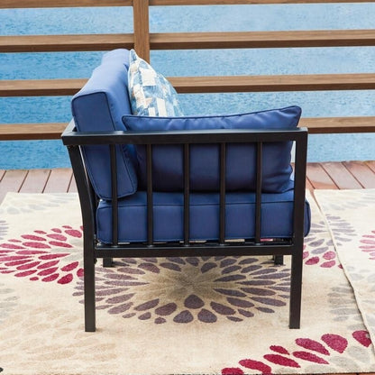 PATIO FESTIVAL 2-piece Outdoor Corner Sofa Seating Group with Cushions