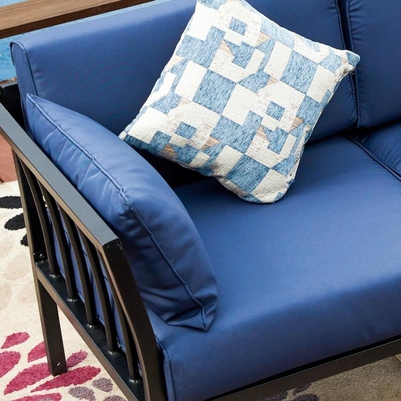 PATIO FESTIVAL 2-piece Outdoor Corner Sofa Seating Group with Cushions