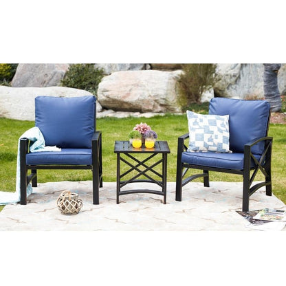 Patio Festival 3-Piece Outdoor Metal Conversation Set
