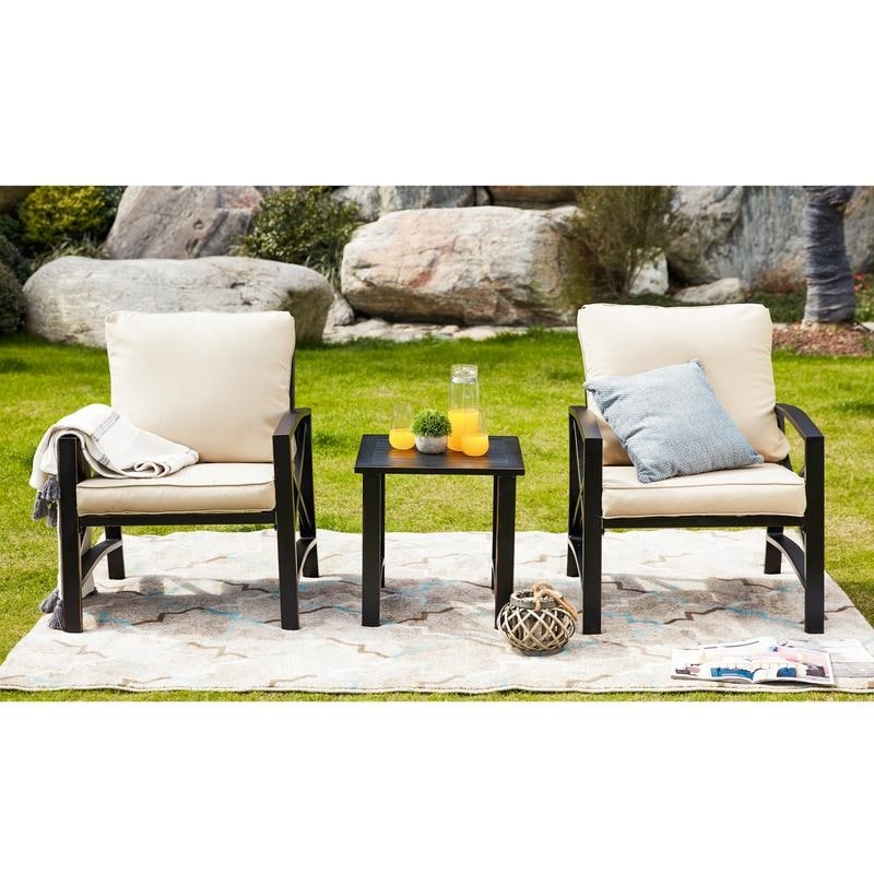 Patio Festival 3-Piece Outdoor Metal Conversation Set
