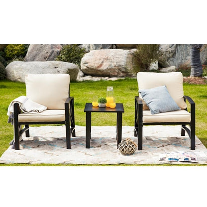 Patio Festival 3-Piece Outdoor Metal Conversation Set