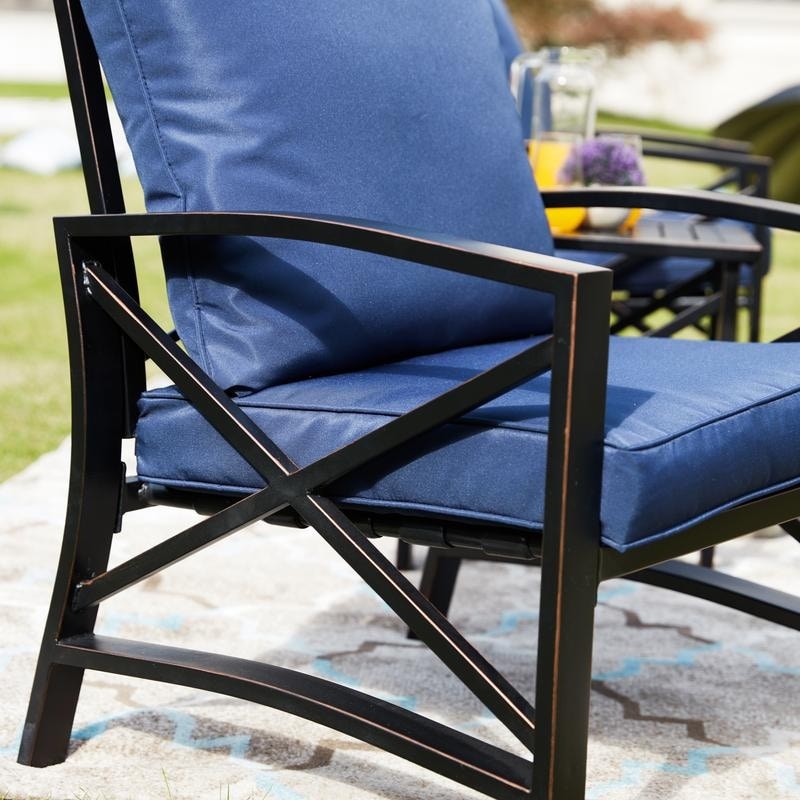 Patio Festival 3-Piece Outdoor Metal Conversation Set