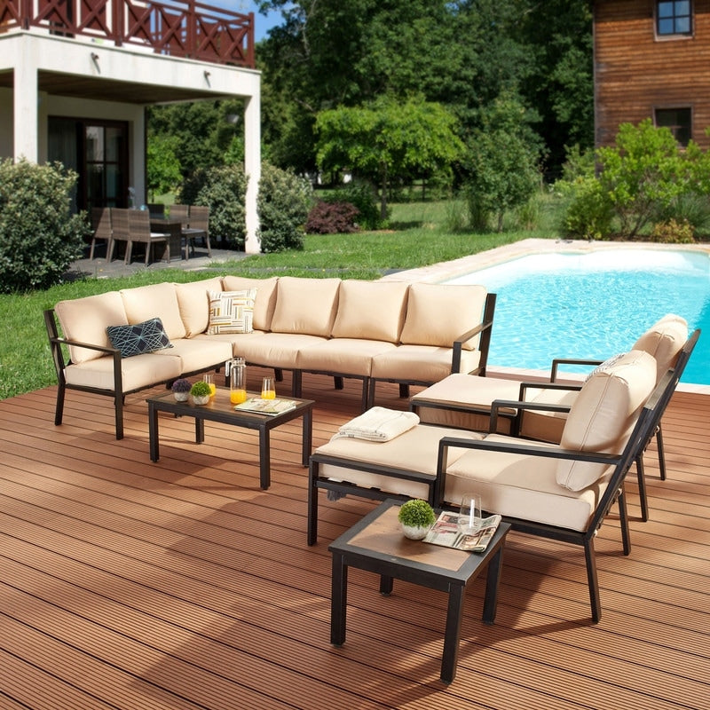 Patio Festival X-Back 12-Piece Outdoor Sofa Set