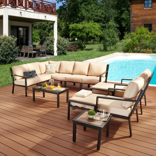 Patio Festival X-Back 12-Piece Outdoor Sofa Set