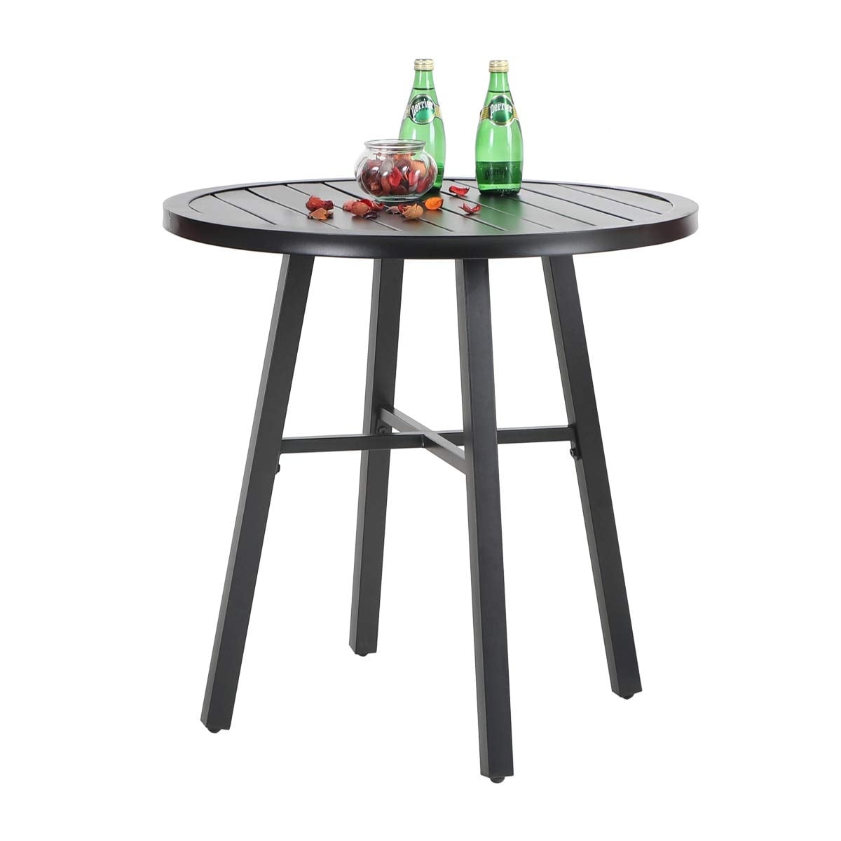 MAISON ARTS 3 Pieces Patio Bistro Set Patio Furniture Dining Sets, 2 Swivel Chairs with Cushions and 1 Round Coffee Table