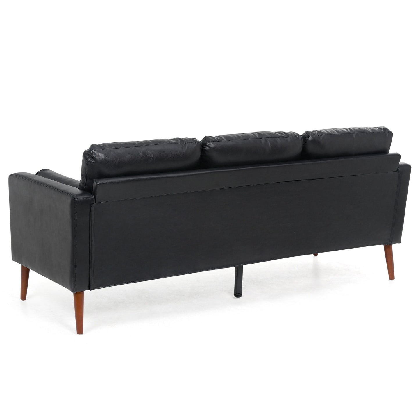 PU 3-seater Sofa with Iron Wood Structure