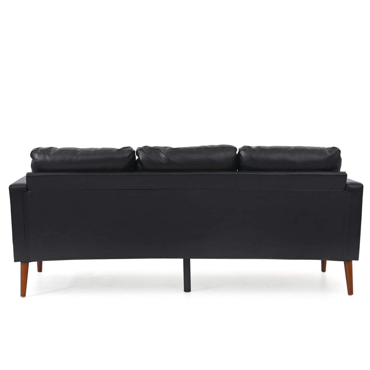 PU 3-seater Sofa with Iron Wood Structure