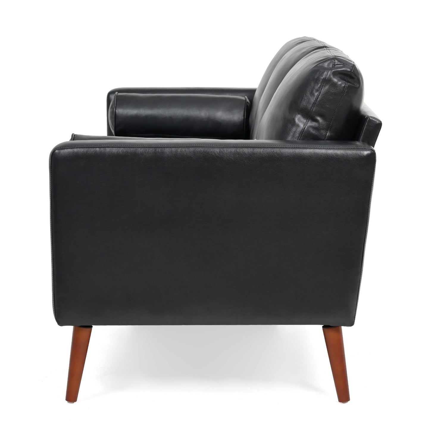 PU 3-seater Sofa with Iron Wood Structure