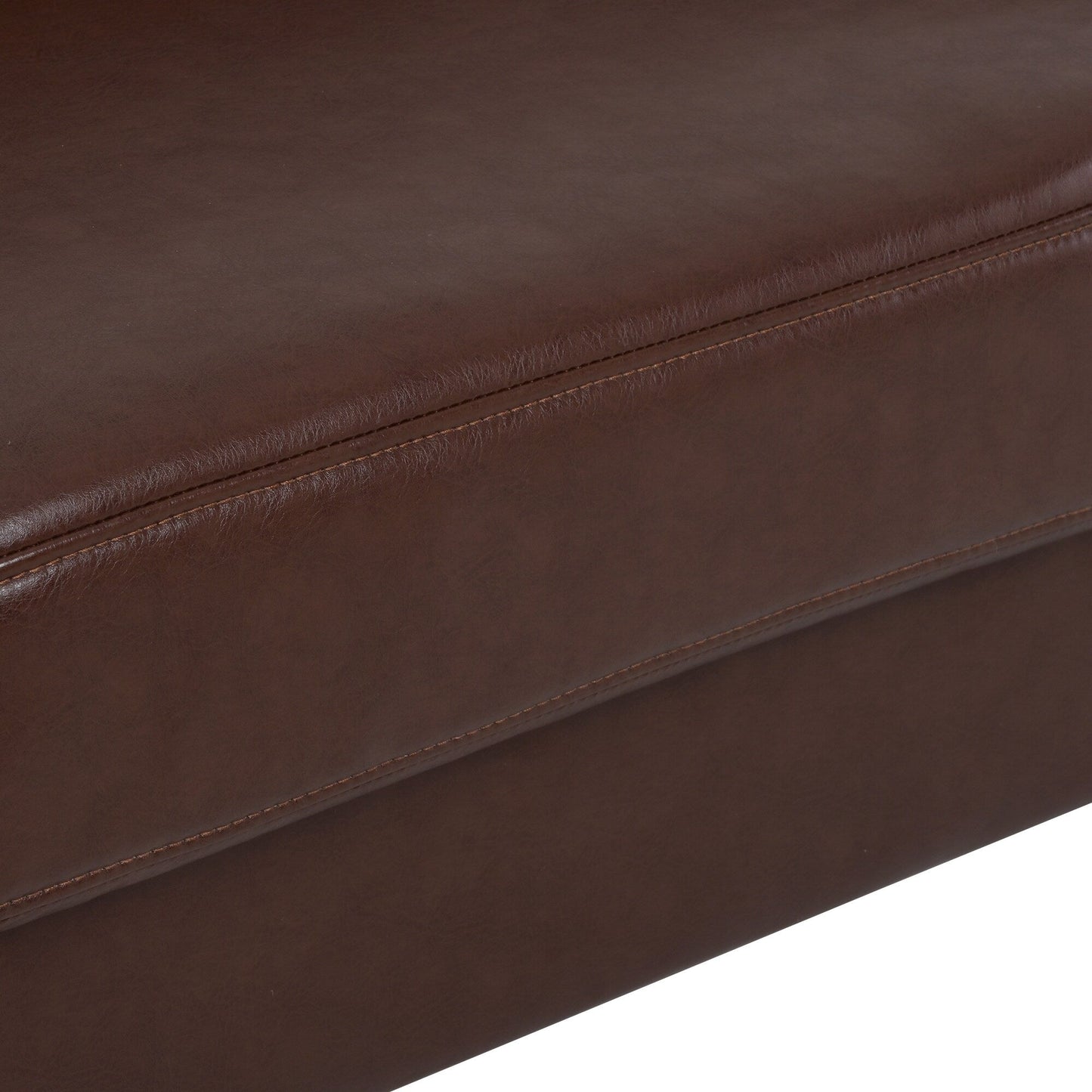 PU 3-seater Sofa with Iron Wood Structure