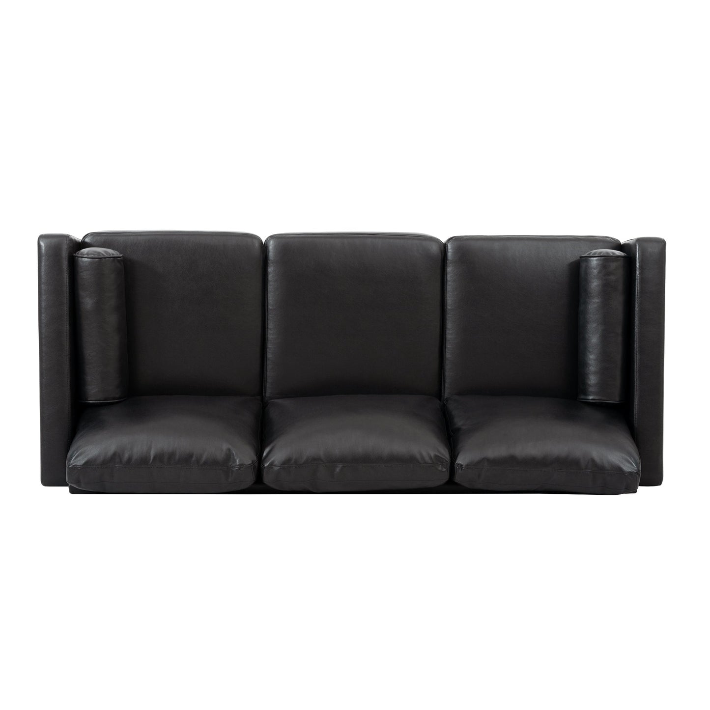PU 3-seater Sofa with Iron Wood Structure