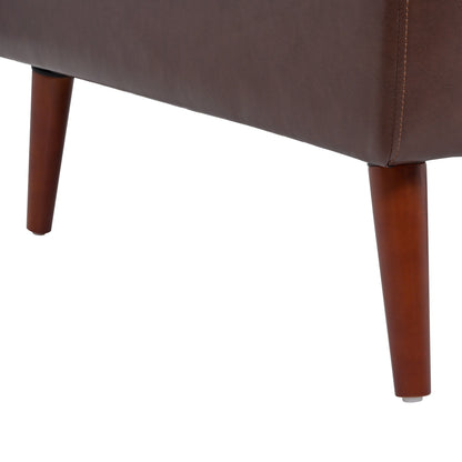 PU 3-seater Sofa with Iron Wood Structure