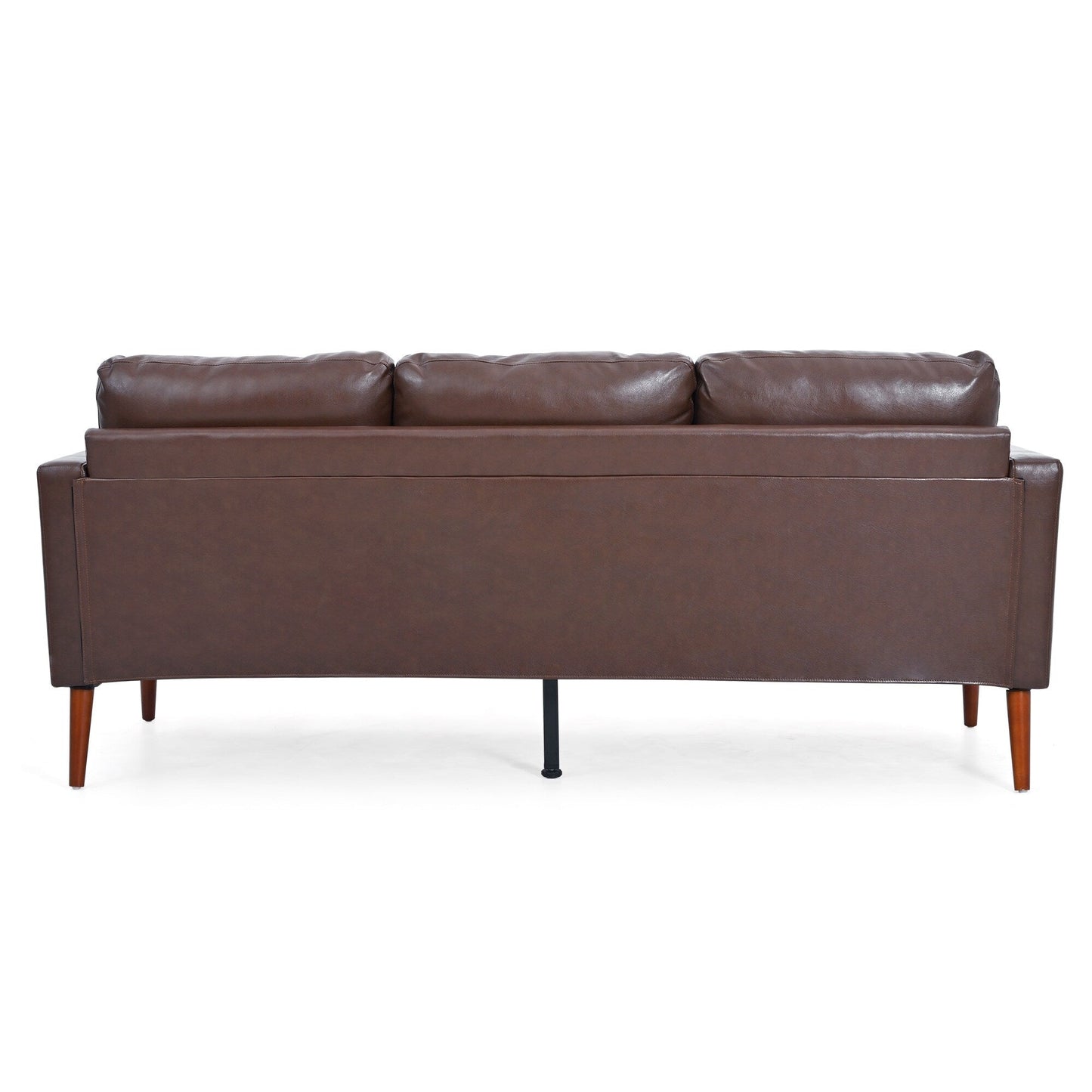 PU 3-seater Sofa with Iron Wood Structure
