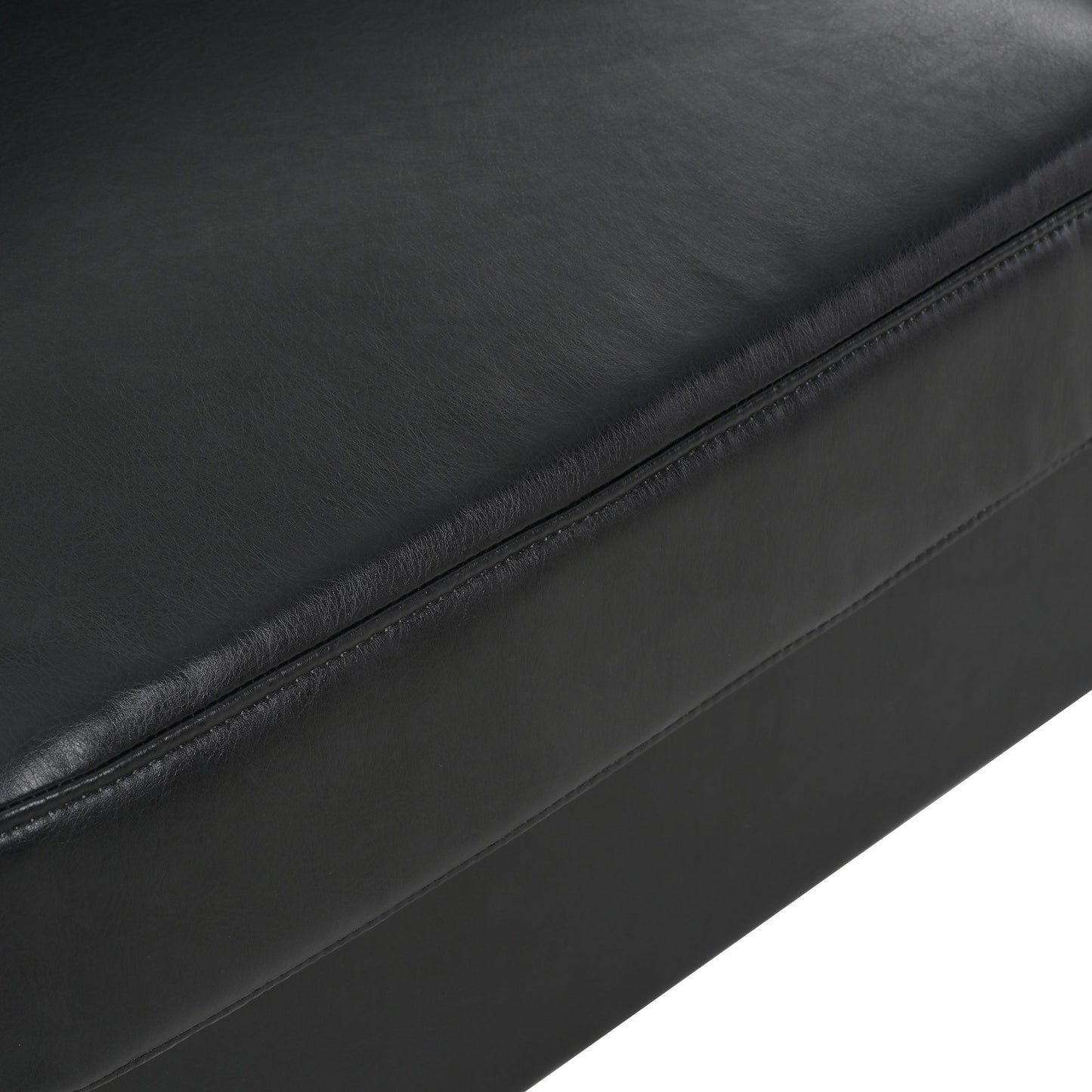 PU 3-seater Sofa with Iron Wood Structure