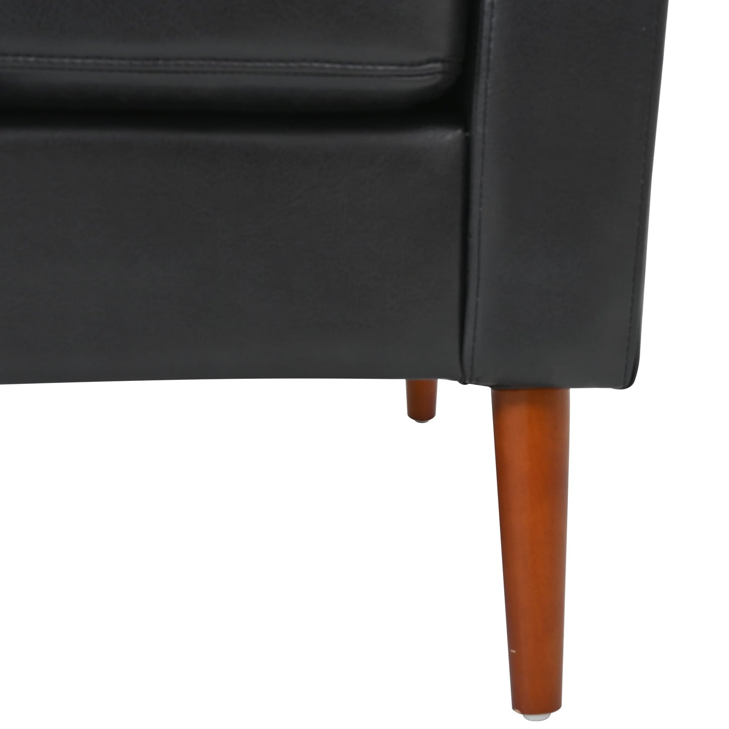 PU 3-seater Sofa with Iron Wood Structure