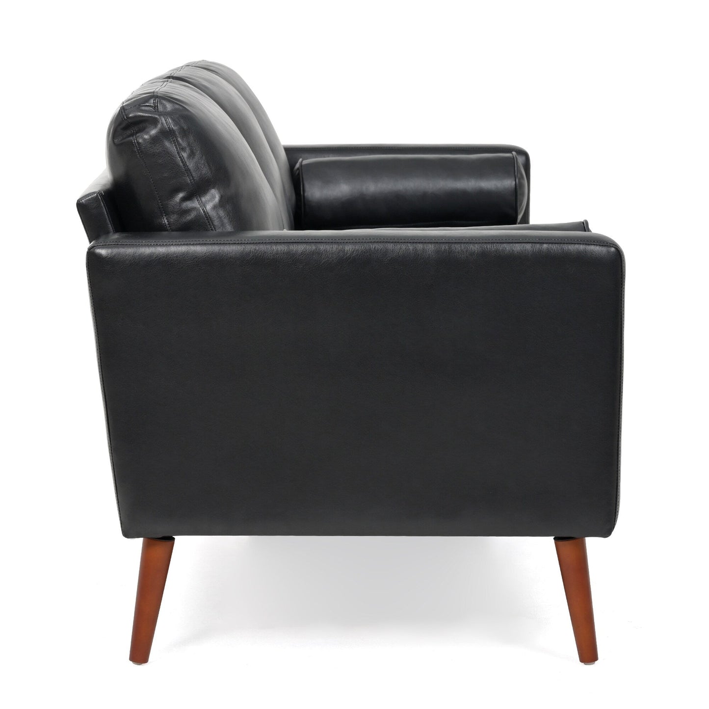 PU 3-seater Sofa with Iron Wood Structure