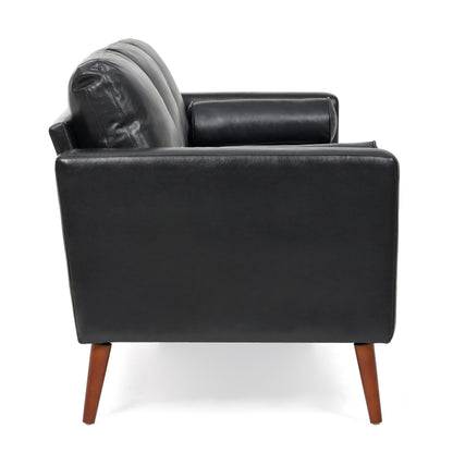 PU 3-seater Sofa with Iron Wood Structure