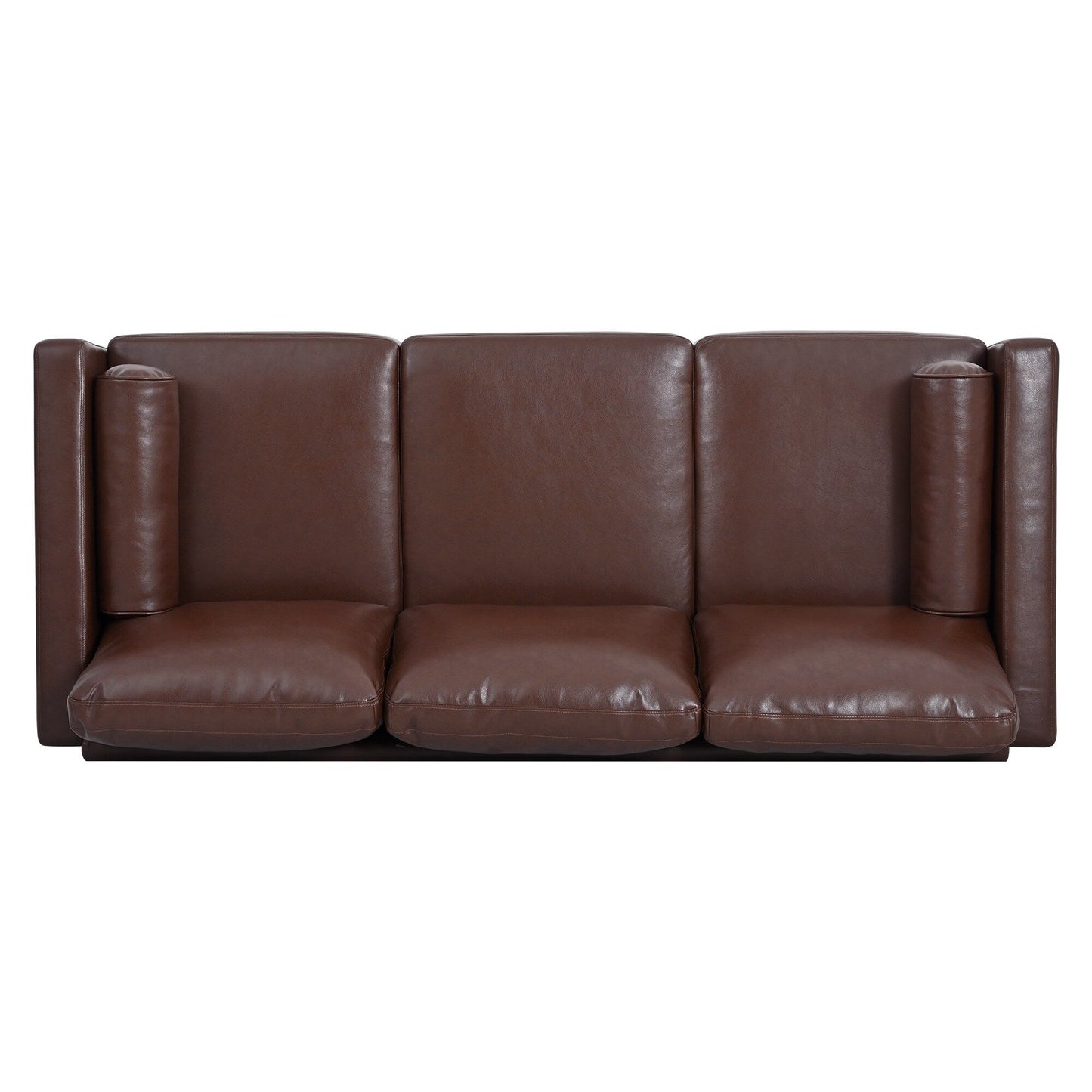 PU 3-seater Sofa with Iron Wood Structure