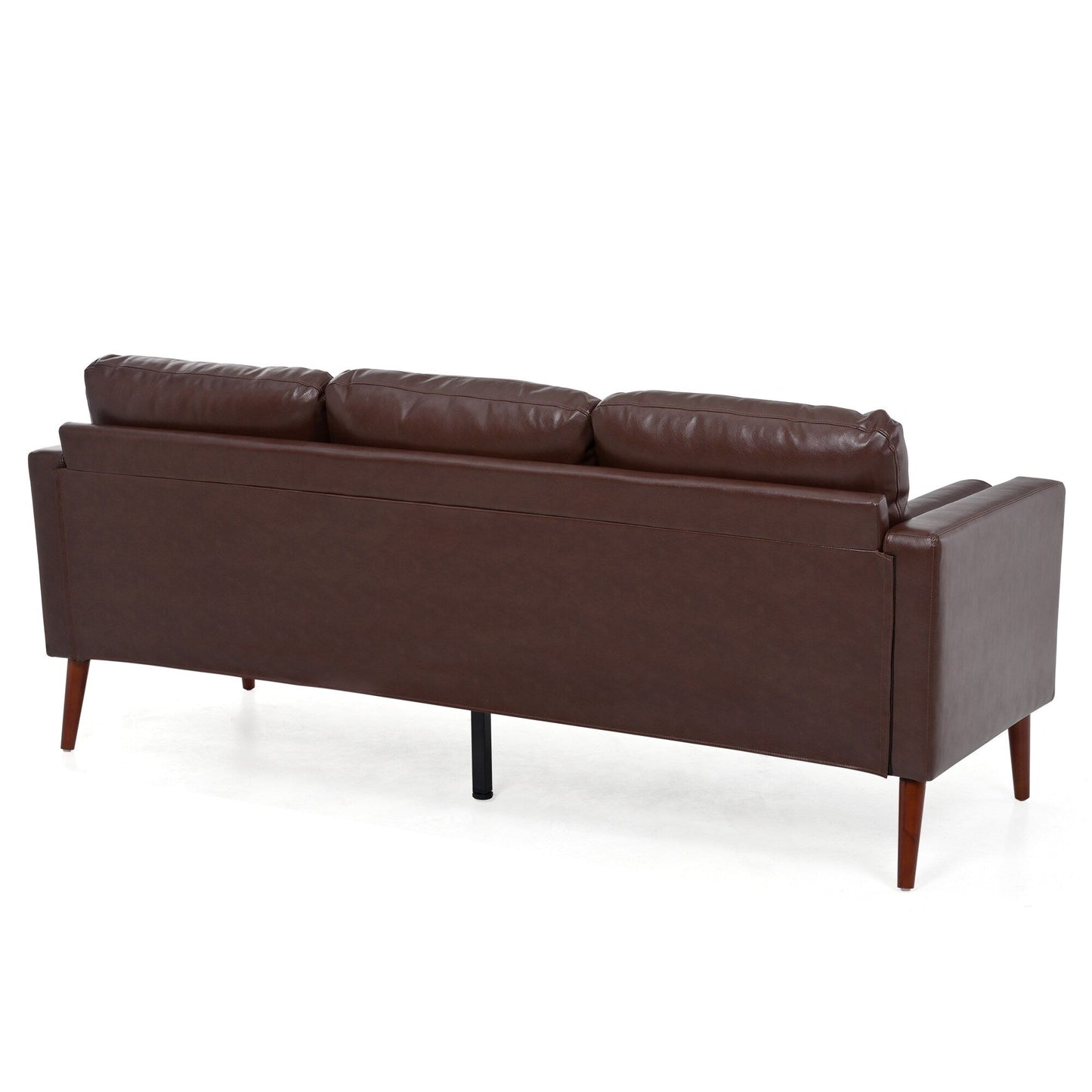PU 3-seater Sofa with Iron Wood Structure