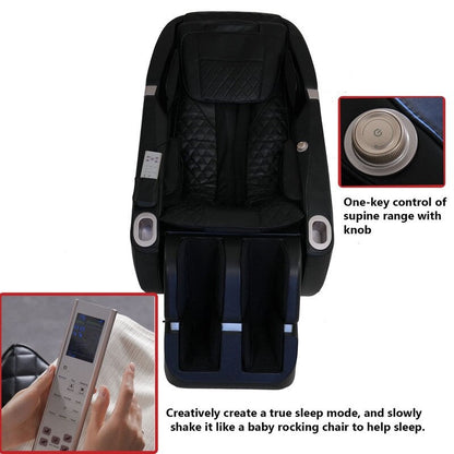 PU Leather 2D Motor Massage Chair, Space Saver Design, Track Sliding Zero Gravity Multifunction Massage Chair