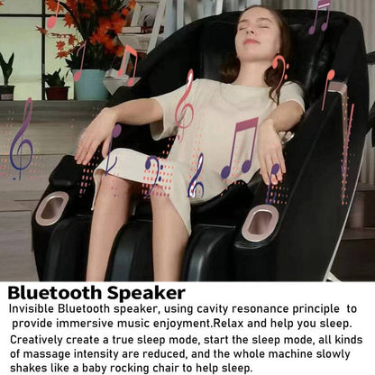 PU Leather 2D Motor Massage Chair, Space Saver Design, Track Sliding Zero Gravity Multifunction Massage Chair