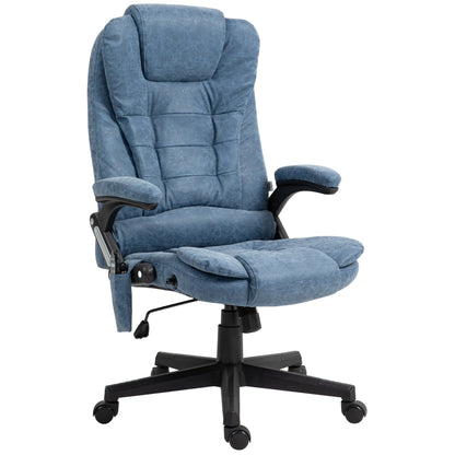 PU Leather 360Â° Swivel High Back Office Recliner with Vibration Massage, Lumbar Heating, Adjustable Height