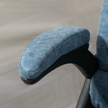 PU Leather 360Â° Swivel High Back Office Recliner with Vibration Massage, Lumbar Heating, Adjustable Height