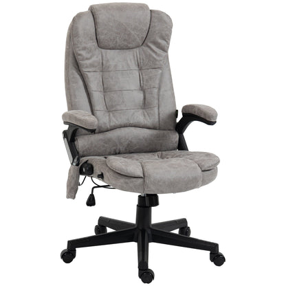 PU Leather 360Â° Swivel High Back Office Recliner with Vibration Massage, Lumbar Heating, Adjustable Height