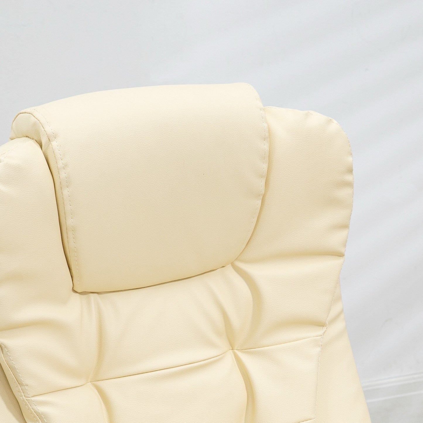 PU Leather 360Â° Swivel High Back Office Recliner with Vibration Massage, Lumbar Heating, and Adjustable Height