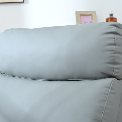 PU Leather 360° Swivel Rocker Recliner with Phone Holder