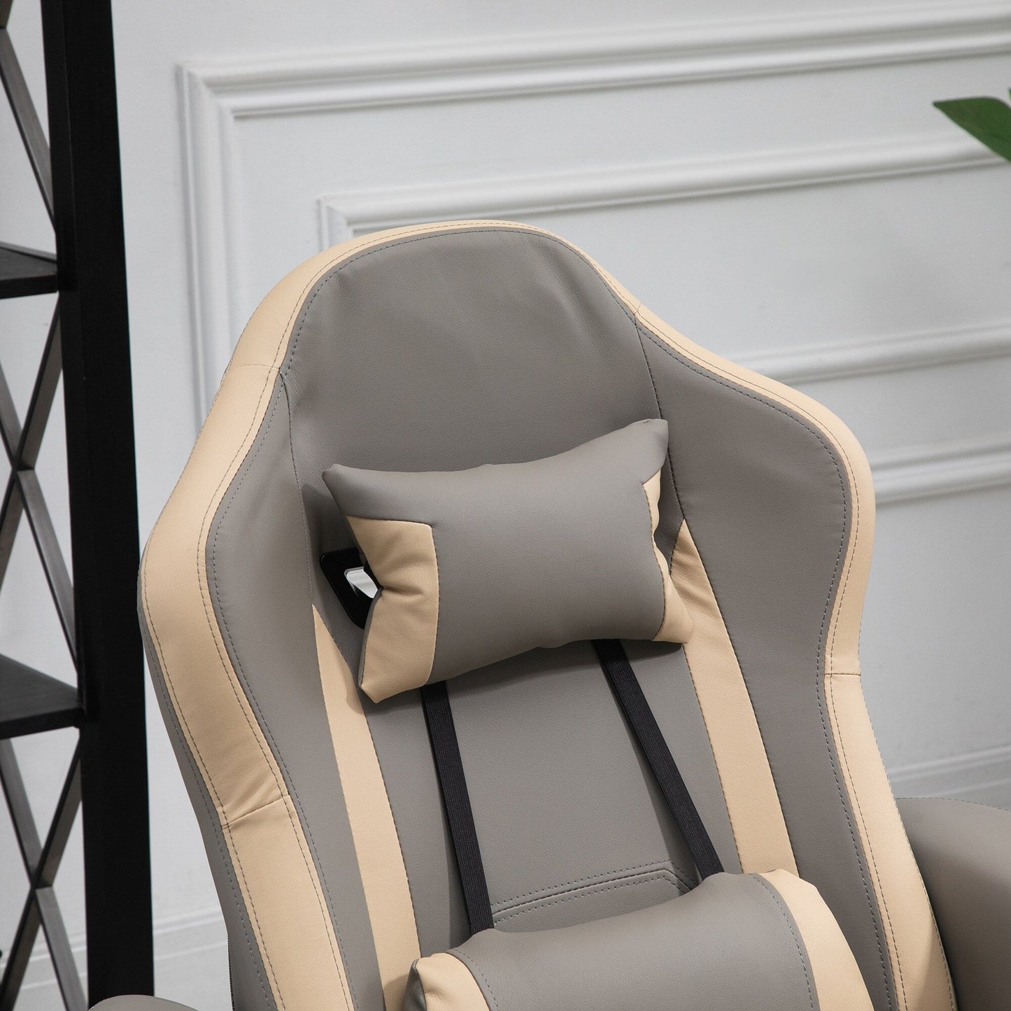 PU Leather Manual Recliner Chair with 135Â° Recline, Adjustable Footrest, 360Â° Swivel, Cup Holders and Storage Pockets
