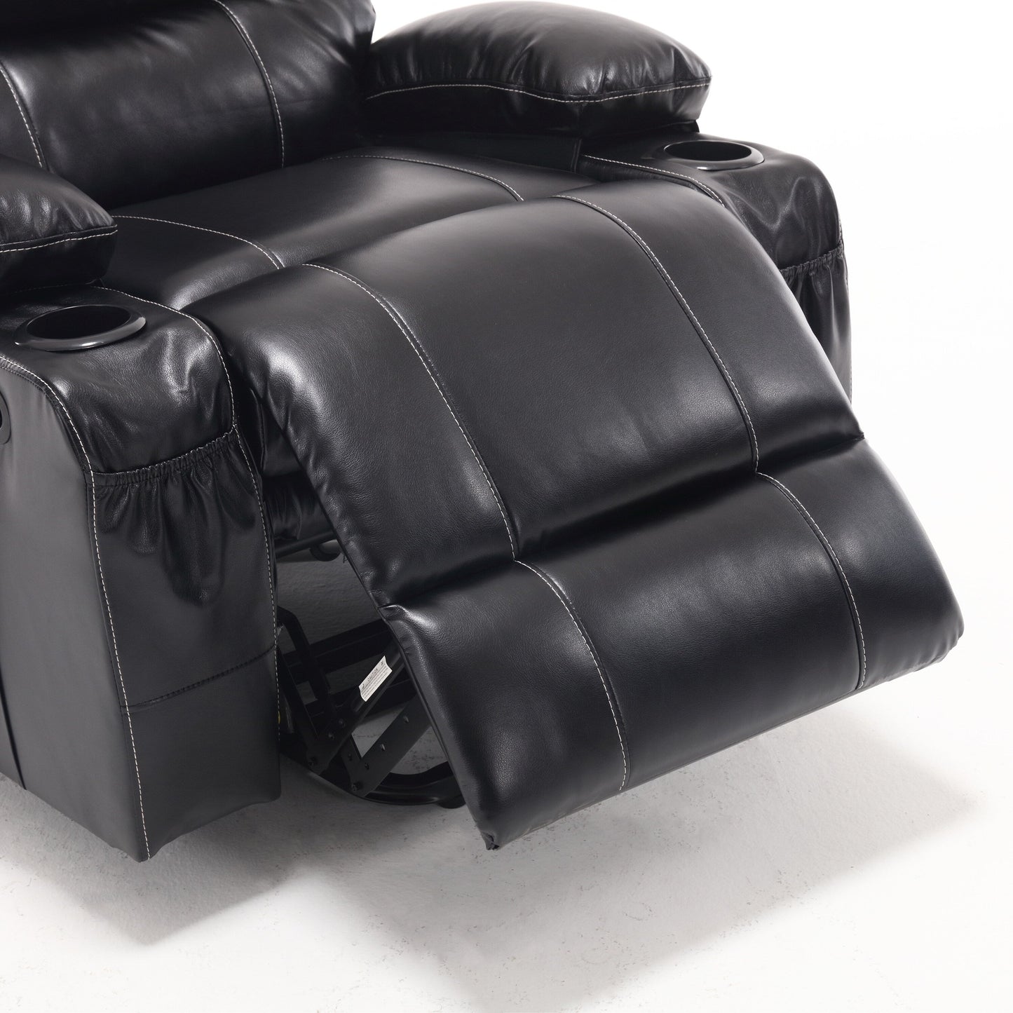 PU Leather Power Lift Recliner with Massage, Heating & Cup Holders