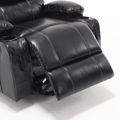 PU Leather Power Lift Recliner with Massage, Heating & Cup Holders