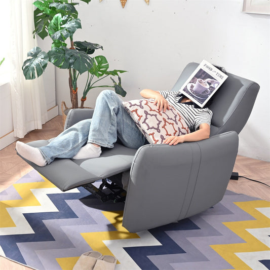 PU Leather Wall?Hugger Power Recliner Chair with USB?C & 330?lbs Capacity
