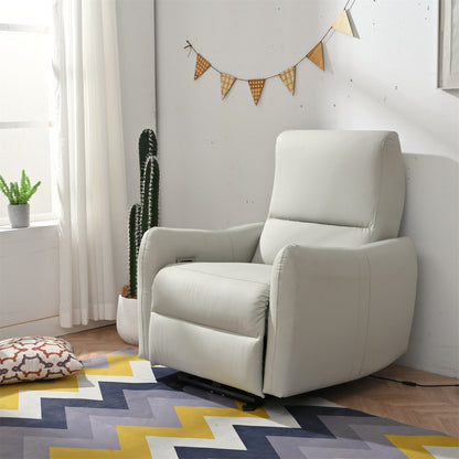 PU Leather Wall?Hugger Power Recliner Chair with USB?C & 330?lbs Capacity