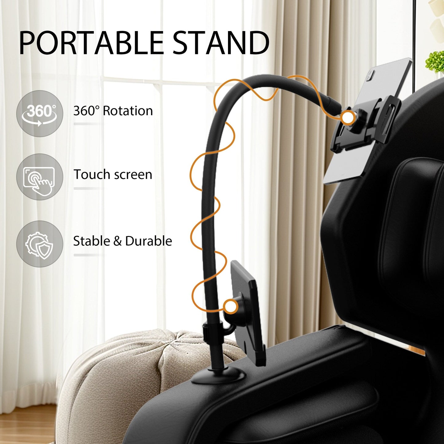 PU Leather Zero Gravity Full-Body Massage Chair with Foot Roller, Lumbar Heat, and Bluetooth Speakers