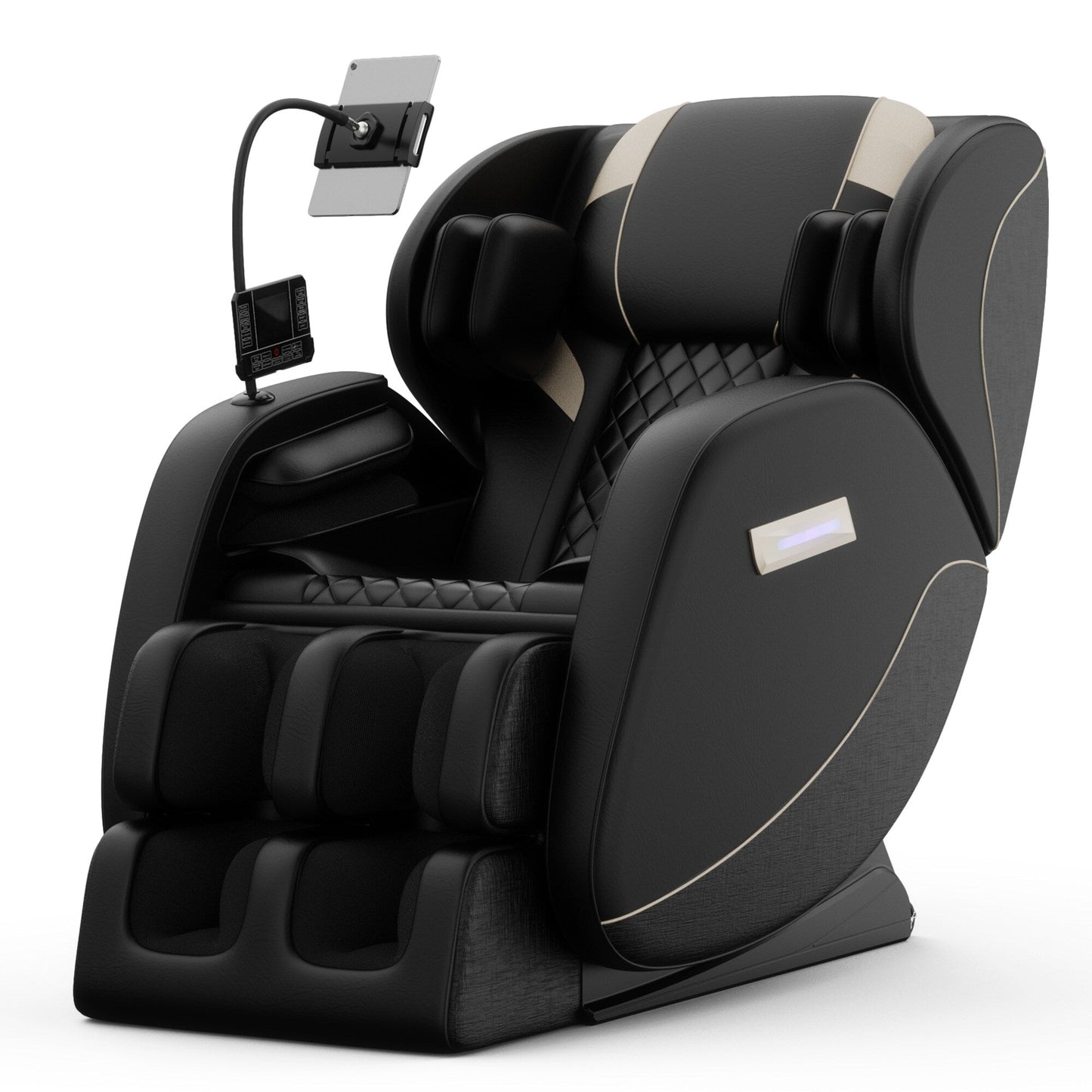 PU Leather Zero?Gravity Massage Chair with Foot Roller & Bluetooth