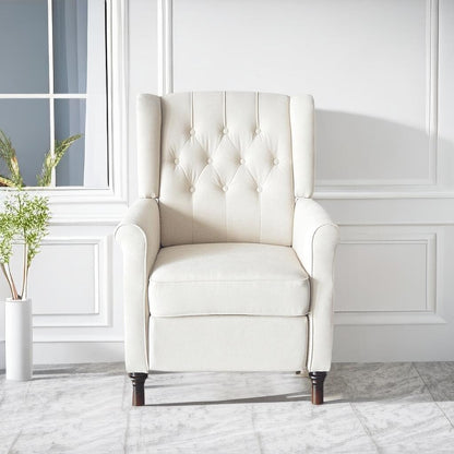 PU Push?Back Recliner Sofa Chair with Cushion & Ergonomic Design
