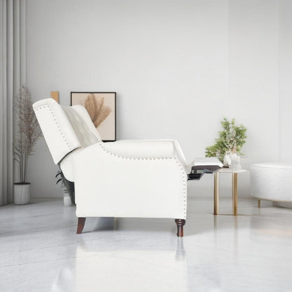 PU Push?Back Recliner Sofa Chair with Cushion & Ergonomic Design