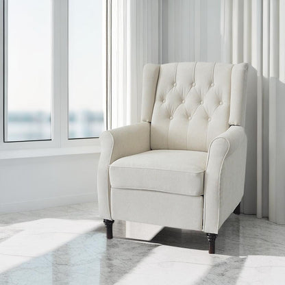 PU Push?Back Recliner Sofa Chair with Cushion & Ergonomic Design