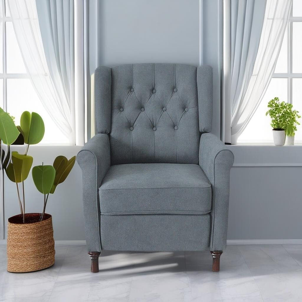 PU Push?Back Recliner Sofa Chair with Cushion & Ergonomic Design