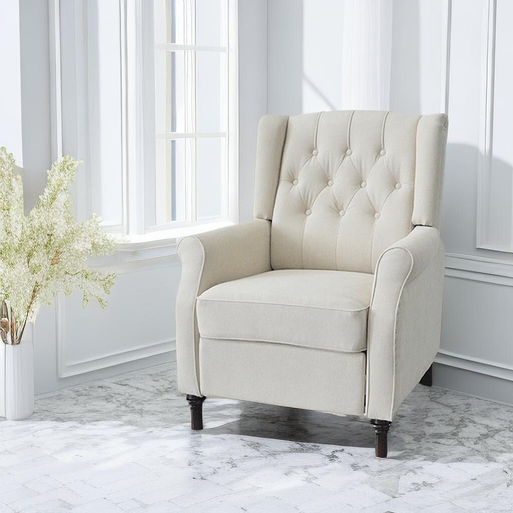 PU Push?Back Recliner Sofa Chair with Cushion & Ergonomic Design